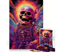 Skull Smoking Weed for Adults 1000 Piece Jigsaw Puzzle Mind Puzzle Relaxing Fun Image Assembly Warm Surprise 50x75cm