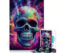 Skull Smoking Weed Jigsaw Puzzle for Adults 1000 Pieces Mind Exercise Toy Together Fun Precision Cut Unique Gift 50x75cm
