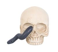 Skull & Snake Ornament Something Different White One Size