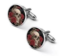 Skull Snake Roses And Raven Funny Cufflinks Fashion Men Cuff Links Shirt Accessories for Business Wedding