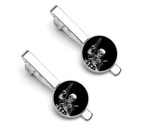 Skull Soldier Fashion Men's Tie Clips Silver Tack Pins Cufflinks Shirt Necktie Bar Pinch Suit Tie Accessories