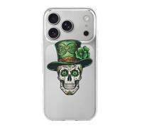 Skull St Patrick Day of The Dead Lucky Shamrock Phone Case Shockproof Phone Shell Protection Back Covers Compatible with iPhone 17 Pro