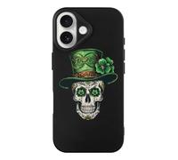 Skull St Patrick Day of The Dead Lucky Shamrock Phone Case Shockproof Phone Shell Protection Back Covers Compatible with iPhone 17
