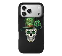 Skull St Patrick Day of The Dead Lucky Shamrock Phone Case Shockproof Phone Shell Protection Back Covers Compatible with iPhone 17 Pro