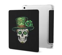 Skull St Patrick Day of The Dead Lucky Shamrock Tablet Case with Pencil Holder Protective Cover Design IPAD 2020 AIR 4 (10.9in)