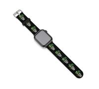 Skull St Patrick Day of The Dead Lucky Shamrock Watch Bands Silicone Sport Bands Replacement Strap Wristbands Compatible with Apple Watch 42mm/44mm