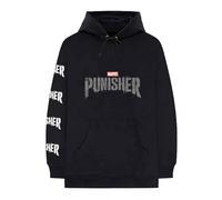 (XL, Black) Punisher Skull Stamp Hoodie