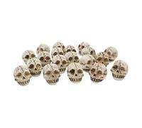 Skull Statue, 20 Pieces Sculptures | Small Toys Joke Resin for Halloween Home Bookcase Vase Plants Spooky House Desk Party