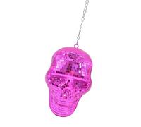 Skull Statue Discos Mirrored Hanging Ornament for Dance, Rose red