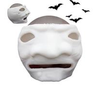 Skull Stress Toy - Halloween Squeeze Ball with Blood and Maggots,Fidget Toys for Adults, Halloween Prank Toys for Stress Relief