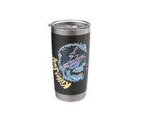 Skull Surf Killer Surf Skeleton Surfing Stainless Steel Insulated Tumbler