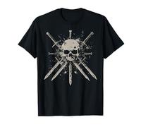 Skull Sword Y2K Grunge Aesthetic Goth Alt Gothic Vintage Men T-Shirt