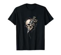 Skull Tattoo Machine Dark Art Design T-Shirt