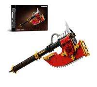 Skull Themed Chainaxe Building Set, 2371PCS Sawtooth Battle Axe Model Kit, Gothic Warrior Weapon Replica Collectible Construction Bricks for Adult Hobbyists, Fantasy Themed Desktop Display Gifts