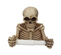 Skull Toilet Paper Holder Retro, Halloween Decorations Wall Mount Toilet Tissue Paper Roll Storage Holder Stand Gothic Bathroom Accessory (Color)