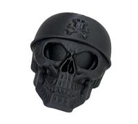 Skull Trailer Hitch Cover Slip-on Cap with 3D Face Detail, Black | Rear Vehicle Decor and Light Guard