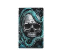 Skull Underwater Octopus Black Flame Retardant PC Blank Electrical Cover Plate, Outlet Covers Decorative, 4.50 x 2.76 Inch