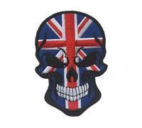 Skull Union Jack Patch,Embroidered Patch Military Patches Badge Hook and Loop Applique for Backpack Tactical Vest Clothes Clothing Chest Pack Jacket Helmet Denie Hat