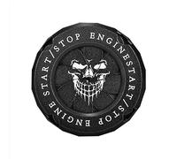 Skull Universal Metal Car Engine Start Stop Button Cover - Anti-Scratch Protective Ignition Switch Cover - Push to Start Interior Accessory