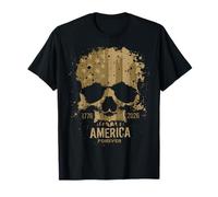 Skull USA Birthday Rugged Grunge 250 Quarter Millennium Men T-Shirt