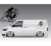 Skull Van Sticker Large Vinyl Adventure Awaits Caravan Motorhome Campervan Truck Camper Van Large Car Bodywork Decal Mountain Compass Black
