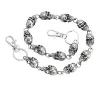 Skull Wallet Chain Punk Heavy Skull Pants Chain For Men Skull Chain Biker Chain for Men Pocket Chain for Men Jean Chains for Men for Dancers Skateboarders Bikers Motorcyclists Punks and Hip-Hop Fans,