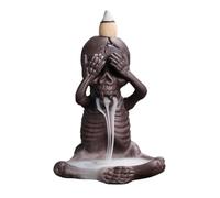 Skull Waterfall Incense Burner - Purple Clay Backflow Design | Creates Flowing Smõke Waterfall Effect | For Home Office Yoga Decor American Skull Ghost Ornament Exquisite Classic Art Incense Holder