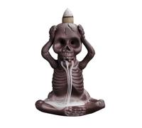 Skull Waterfall Incense Burner | Skull Backflow Cone Incense Holder | Aromatherapy Home Ornament, Classic Style Reflect the Elegant Taste of the Host, Birthday Christmas Gift