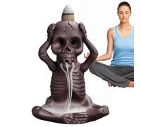 Skull Waterfall Incense Burner,Skull Waterfall Cone Incense Burner | Aromatherapy Home Ornament, Classic Style Reflect Elegant Taste of Host, Birthday