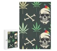 Skull Weed Jigsaw Puzzle for Adults Wooden Challenging Puzzles Gift for Family Friends