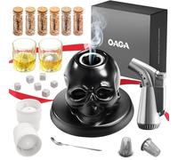 Skull Whiskey Smoker Kit, Updated Gift Set, Single-Flame Torch