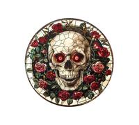 Skull Window Clings | 10in Waterproof Window Clings | Oil-Proof Reusable Waterproof Halloween Decals for Easy Electrostatic Sticking