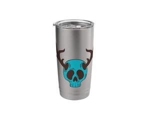 Skull with Antlers Illustration Stainless Steel Insulated Tumbler