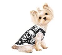 Skull with clues on the head Pet Breathable Sleeveless T-shirt L for Small Dogs and Cats Soft, Lightweight, Stylish
