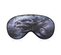 Skull with Fangs Screaming Sleep Mask Eye Cover for Sleeping Men Women Light Blocking Travel Blindfold