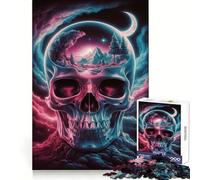 Skull with Inner Landscape Jigsaw Puzzle for Teenagers 1000 Pieces Fine Logic Toy Calm Pastime Neat Edge Art Collection Piece 38x26cm