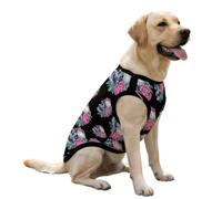 Skull with Peonies Soft Dog Vest Shirt Ice Silk Tank Top