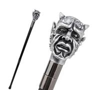 Skull with Rose Resin Metal Walking Cane - Luxury British Gentleman Ornate Stick for Elderly Men Women, Cosplay, Collection(SZ-05)