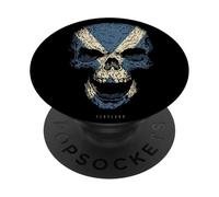 Skull with Scotland Flag Skeleton Scottish Roots PopSockets PopGrip: Swappable Grip for Phones & Tablets PopSockets Adhesive PopGrip