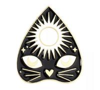 Skull Wizard Cat Brooch skull sun and moon brooch black punk brooch Lapel pi /-1