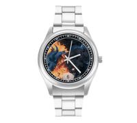 Skull Wolf Dragons Demons Men Analog Watch Steel | Women Strap Casual Wristwatch