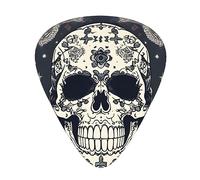 Skull Yoga And Flower Exceptional Guitar Pick – Single-Side Full-Print, Abs Material Plectrum – Diverse Thickness For Varied Music Experience – Ideal For Guitars And Ukuleles,Guitar Pick,