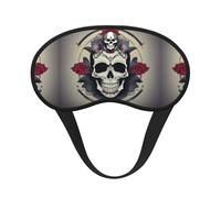 Skull Yoga Print Blackout Sleep Mask - Side Sleeper Eye Cover, Soft Comfort, Perfect for Travel, Meditation