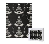 Skull Yoga Printed Wooden Intelligence Puzzle 38x52 CM, 500 Pieces(boxed) Jigsaw Puzzles Education Game for Adults, Home Decoration Puzzle