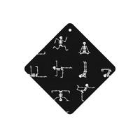 Skull Yoga Printing 10 Pcs Air Freshener Cards,Car Scented Hanging Sheets Air Freshener Set For Car Decoration