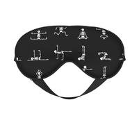 Skull Yoga Printing Reversible Design Sleep Mask, Ideal for Camping, Meditation & Shifts, Snug Fit,No Light Leakage