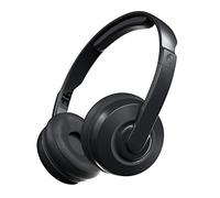 Skullcandy Cassette Wireless On-Ear Headphones, Up to 22 Hours Battery, Foldable Lightweight Design, Backup 3.5mm AUX Cable Included, Microphone for iPhone Android - Black