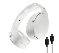 Skullcandy Crusher Evo Over-Ear Wireless Headphones with Sensory Bass and Extra Charging Cable, 40 Hr Battery, Microphone, Works with iPhone Android and Bluetooth Devices, Bone