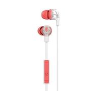 Skullcandy Dime Womens In Ear Headphones with Mic Mash-Up/Clear/Coral