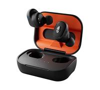 Skullcandy Grind Fuel In-Ear Wireless Earbuds with Wireless Charging, 40 Hr Battery, Skull-iQ, Alexa Enabled, Microphone, Works with iPhone Android and Bluetooth Devices - True Black/Orange